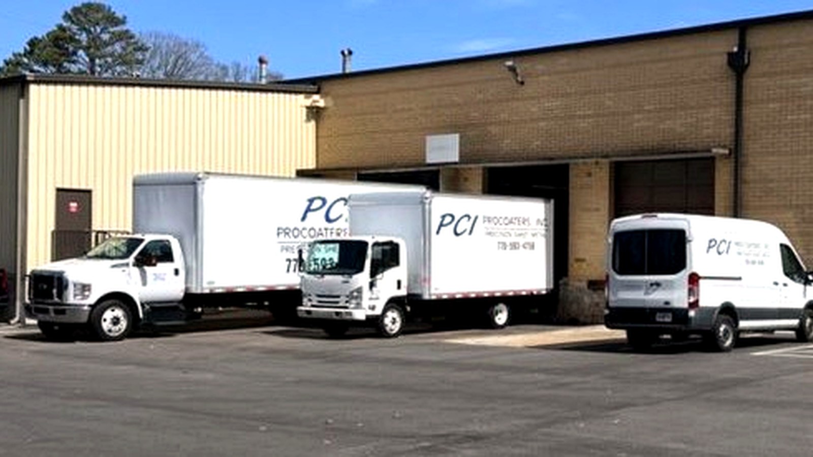 PCI Procoaters delivery fleet at the plant